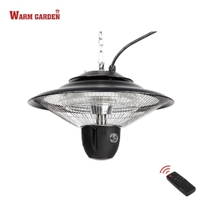 IPX4 CE onaylı siyah çelik 1500W açık elektrikli tavan kızılötesi veranda ısıtıcı uzaktan kumanda - Product Image 1