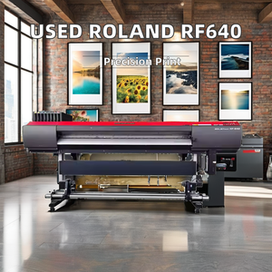 Used Eco for Solvent RF640 Roll-to-Roll <strong>Printer</strong> with DX7 Print Head for Clothes for Flex Vinyl Sticker Label Printing Shops - Product Image 3