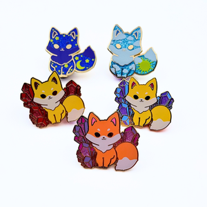面白い漫画動物キャラクターソフトとハードエナメルピン漫画バッジカスタマイズ工場価格バックカード付き - Product Image 3