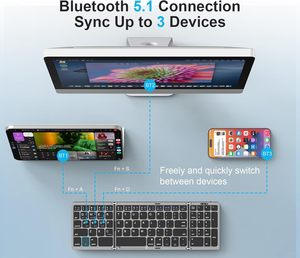 Trading CE ricaricabile pieghevole senza fili mini tastiera portatile pieghevole tastiera bluetooth per tablet android - Product Image 3