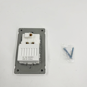 <span class=keywords><strong>USB</strong></span> Type-C快速充电美国标准墙壁双插头20w 118毫米面板白色/黑色/灰色双美国插座，带<span class=keywords><strong>Usb</strong></span> C