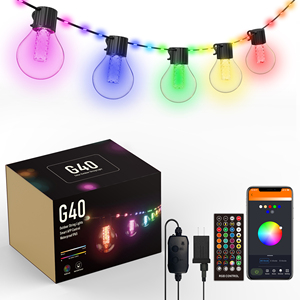 G40 G45 многоцветный умный светодиодный световой шар 25 футов/50 футов/100 футов светодиодный внутренний дворик, уличные небьющиеся пластиковые светодиодные лампы для балкона - Product Image 1