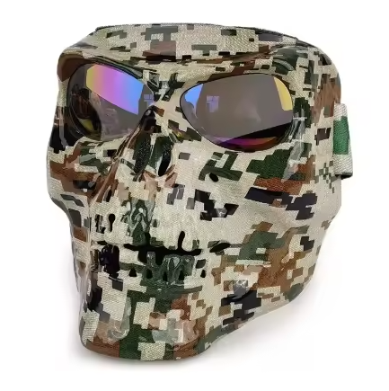 verres bleus couleur camouflage