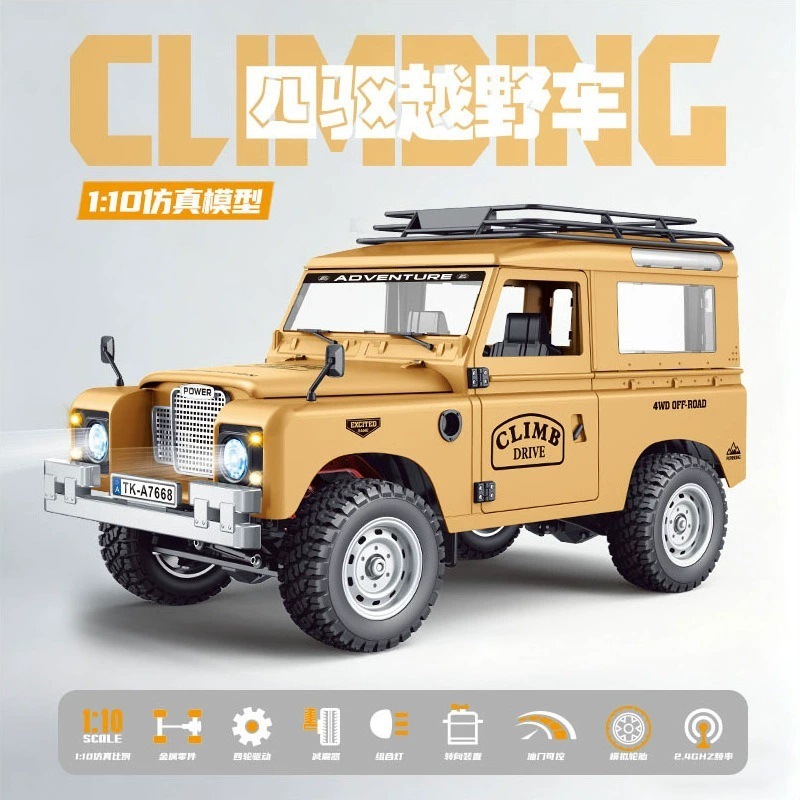 Land Rover Defender amarillo - techo amarillo
