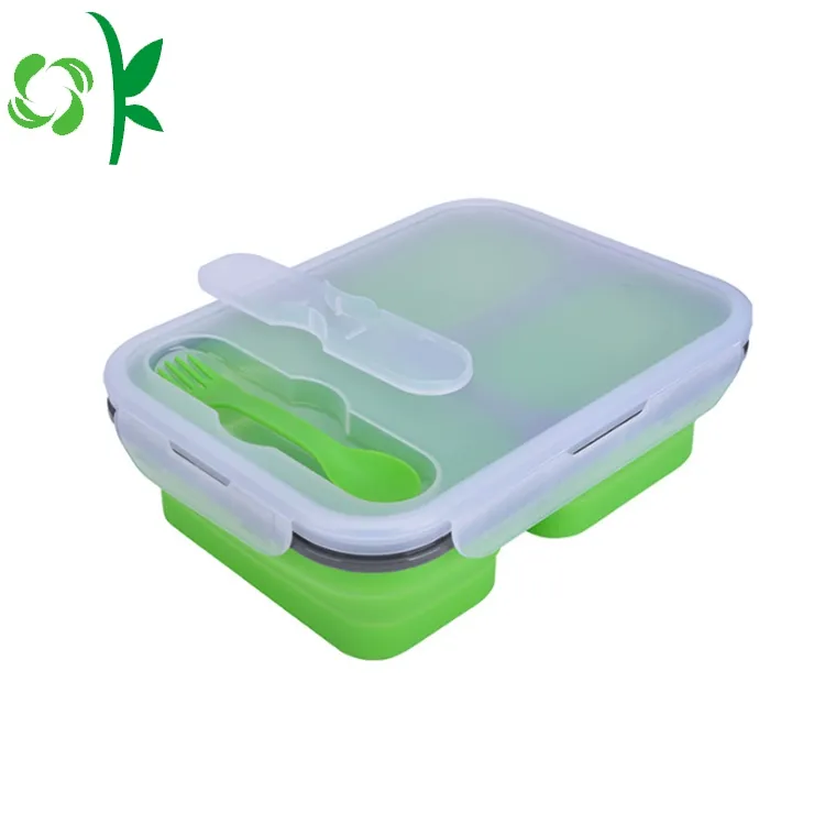 OKSILICONE compartimento Silicone Bento Silicone a prova di perdite per uso alimentare bento lunch box set per impiegati divisorio in gomma morbida