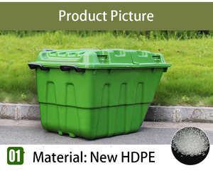 适用于住宅区户外卫生用手推车400L大型垃圾桶收集垃圾 - Product Image 2