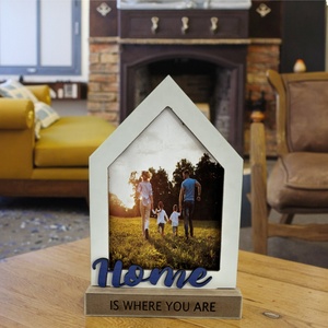 Customized <strong>17</strong> <strong>X</strong> 25.5 <strong>X</strong> 4 CM Wood Photo <strong>Frame</strong> DIY Usage Stand with Beach Theme Laser Cut Letters Die Cutting Printing - Product Image 2