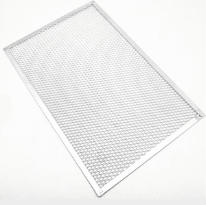 Benutzer definierte Rechteck Mesh Screen Backblech Aluminium Pizza Screen Backen Mesh <span class=keywords><strong>Net</strong></span> Plate