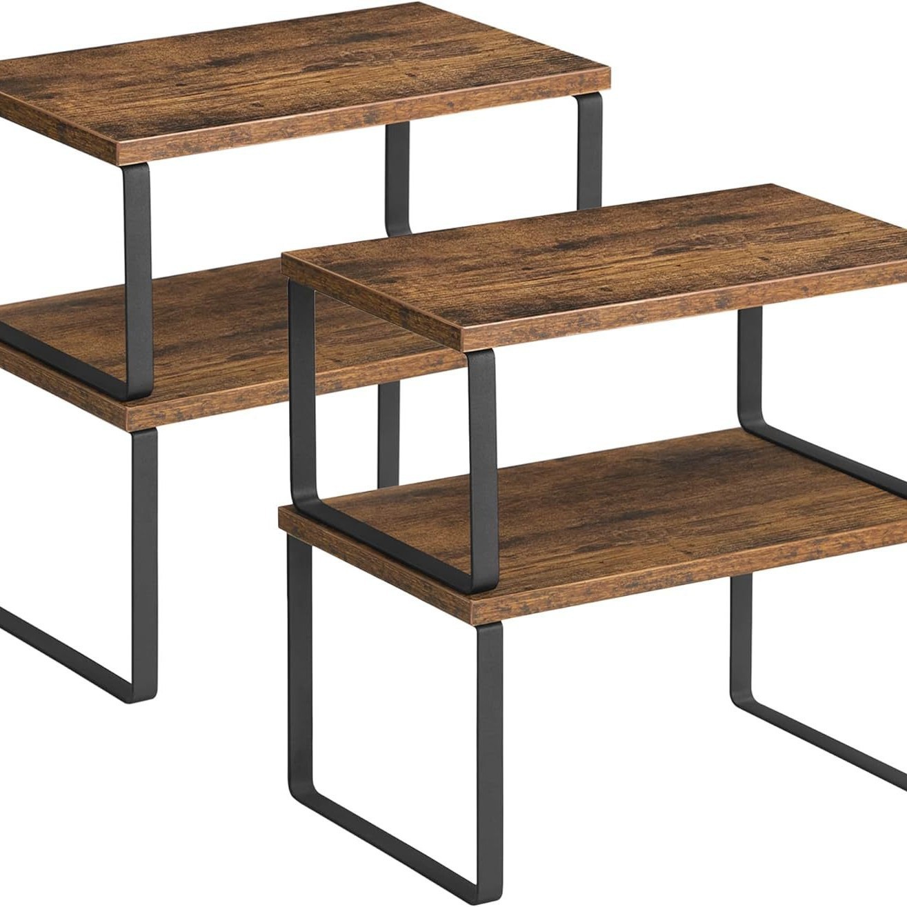 Ensemble de quatre pièces avec cadre en fer marron et noir