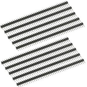 10 pz 40 Pin 1x40 a fila singola 2.54 maschio pinna fragile striscia connettore per Arduino nero - Product Image 1