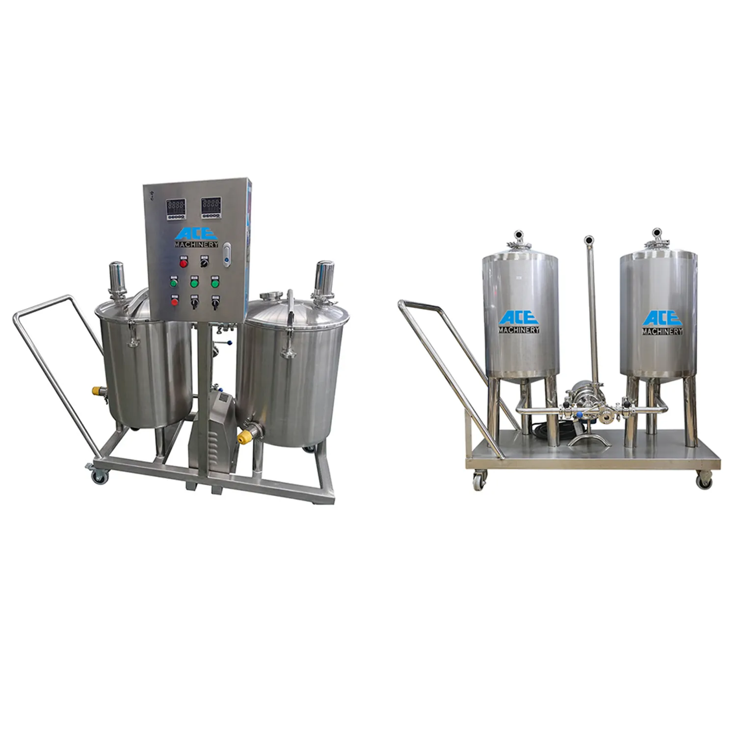 Prezzo di fabbrica Semi Automatico 50L 100L 200L Portatile di Piccole Dimensioni di Birra Birreria CIP Sistema di Pulizia CIP Macchina Con Il Carrello