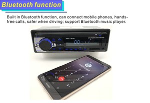 调频辅助输入接收器标清/USB 12V，带仪表板蓝牙多媒体自动收音机播放器1Din MP3车载收音机音响 - Product Image 5