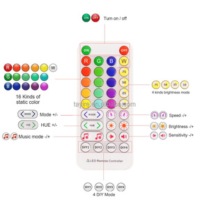 RGB-Controller SP613E Fernbedienung Smart RGB LED-Streifen Bunte Musik synchron isation APP IR 38-Tasten-Fernbedienung RGB/RGBW-Dimmer-Controller