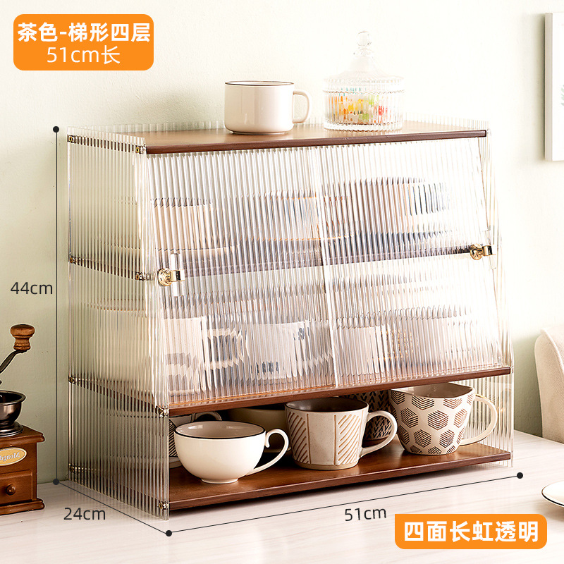 sliding door-trapezoid-brown four-layers 51 long