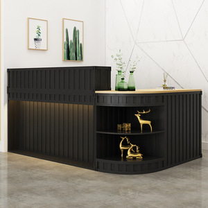 Bắc Âu hiện đại trà sữa cửa hàng lối vào thanh móng tay nghệ thuật quần áo phía trước bàn góc quầy gỗ bàn tiếp tân cho sân tiền mặt - Product Image 1