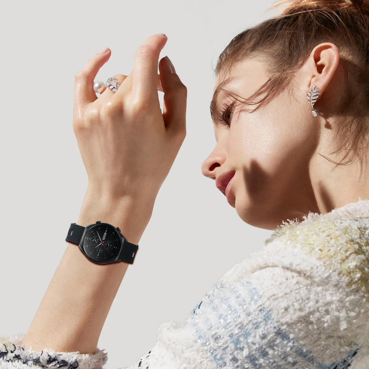 실리콘 스트랩 더블 컬러 차단 스트랩 새로운 watch3pro Xiaomi 삼성 Huami 스트랩 Huawei gt2/3 20mm 22mm 에 적합
