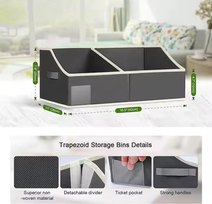 <span class=keywords><strong>6</strong></span>-Mảnh <span class=keywords><strong>Cube</strong></span> Lưu Trữ Thùng Hình Thang Tủ Quần Áo Tổ Chức Với Xử Lý Màu Đen Trang Trí Lưu Trữ Giỏ Cho Nhà Sử Dụng - Product Image 4