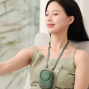 CLBX迷你数码无叶手持小风扇，可挂在脖子和腰部方便夏季郊游