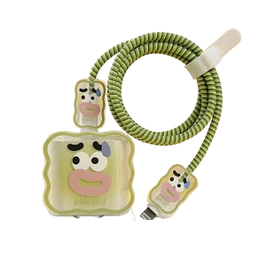 Sevimli karikatür 5 In 1 şeffaf koruyucu kılıf kablo koruyucu kapak Iphone Apple güç adaptörü şarj - Product Image 2