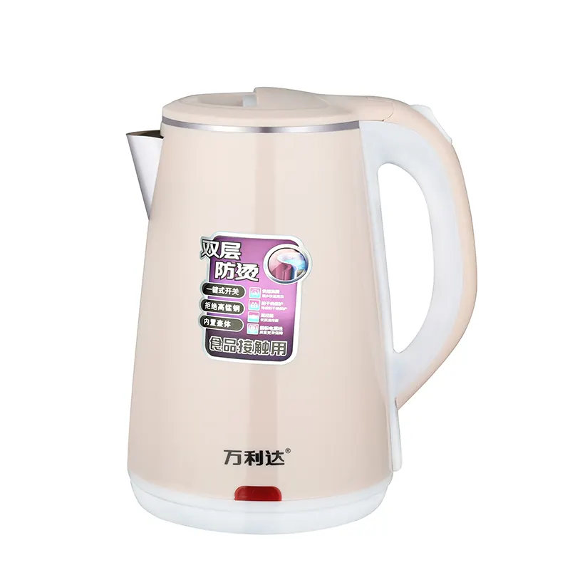Electric Water Tea Kettle With Stainless Steel Double Wall  1.5L 1.8L Portable Electr Kettle