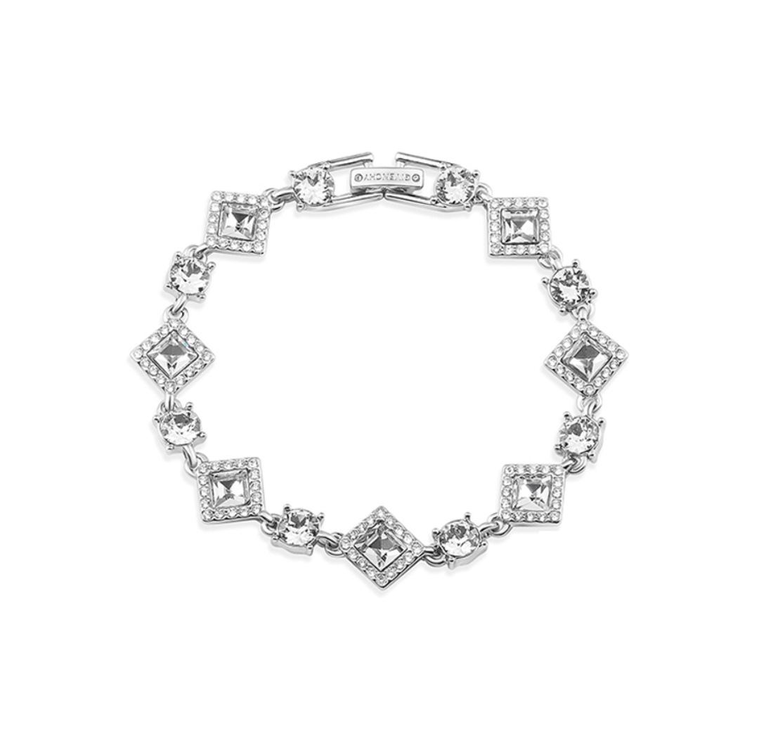Mulan square-cut white gold