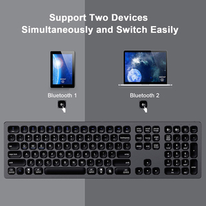 BT 3.0 5.0 <strong>Keyboard</strong> Multi-Device Rechargeable <strong>Keyboard</strong> Aluminum <strong>Wireless</strong> Type-C Rechargeable <strong>Keyboard</strong> 110 Keys - Product Image 5