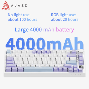 Mercados Online Chineses Ajazz AK820 Pro RGB Backlight Hot Swap 3 Modo 2.4GHz USB Teclado Mecânico Sem Fio para Jogos