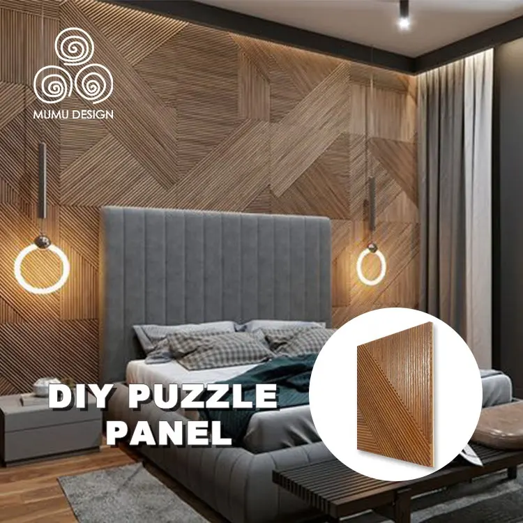 MUMU 3D Architectural Design Decor per pareti legno Textuture legno rivestimento in legno bordo
