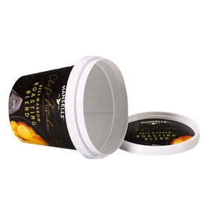 <strong>IML</strong> Packaging Round Custom logo Printing 8 oz Tub pp Containers Plastic Ice Cream <strong>Cup</strong> with Spoon - Product Image 2