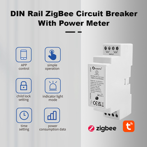 Novo Gledopto Zigbee DIN Rail Circuit Breaker com medidor de potência funcional Tuya IC disjuntor dimmer luz inteligente