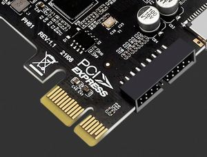 PCIE USB 3.0 Card PCI Expree to <strong>Type</strong>-E USB3 19P Expansion Card Super Speed 5Gbps <strong>Type</strong> C Controller Adapter - Product Image 3