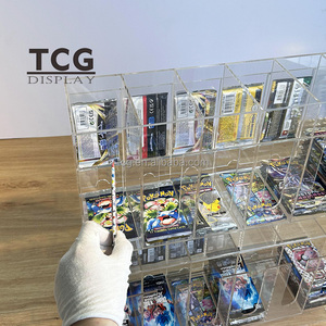 TCG口袋妖怪Yugioh日本增压包分配器6槽亚克力展示盒口袋妖怪龙珠z MTG卡包分配器