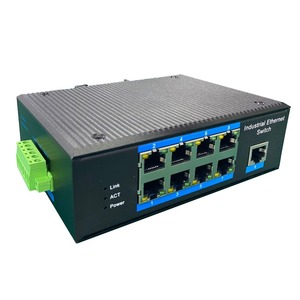 สวิตช์อีเธอร์เน็ต9พอร์ต10/100ม. อุตสาหกรรมราง DIN IP40 RJ45ประเภทตัวเชื่อมต่อไฟเบอร์ออปติกสวิตช์ LAN - Product Image 1