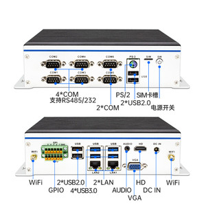Fanless Data Edge Embedded <strong>Computers</strong> Core I7 4500U I5 4200U I3 4030U Dual LAN Industrial Mini PC Win10/11 Desktop <strong>Computer</strong> - Product Image 3
