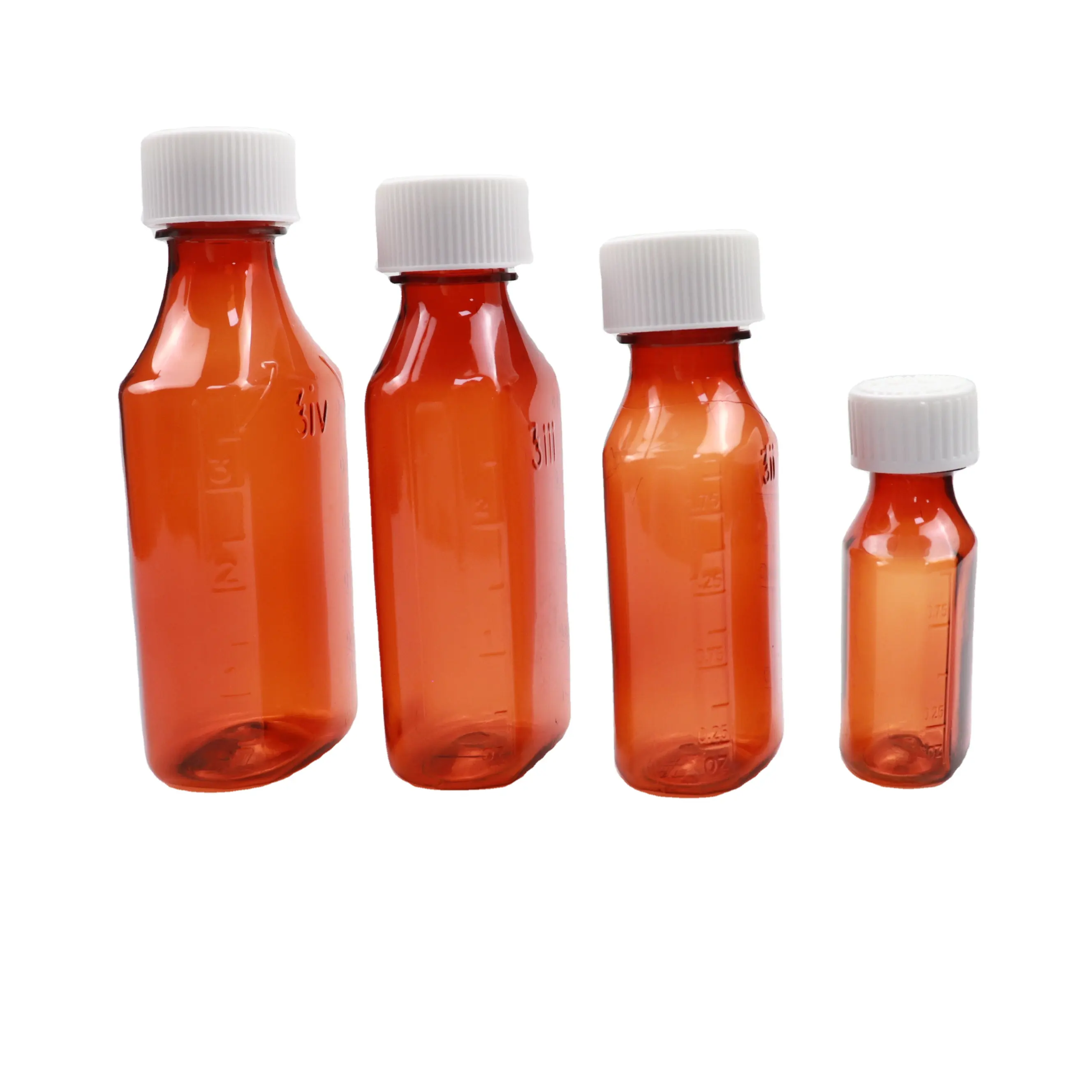 Medizin verpackung 6oz Amber Oval Kinder sichere Kunststoff-PET-Flüssigkeits flasche Medizin-Flüssigkeits flasche