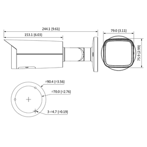 IPC-HFW3441T-ZAS IPC-HFW3441T-ZS originale 4MP IR varifocale allarme Audio AI WizSense telecamera di rete