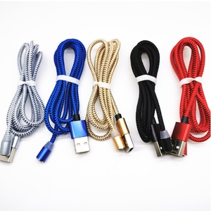 X314 1m2m3m Led manyetik 3 In1 şarj aleti kablosu yüksek kalite Android Usb 2.0 hızlı şarj naylon mikro Usb kablo telefon X şarj için - Product Image 1