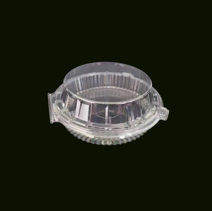 带铰链锁定盖的10英寸塑料一次性馅饼容器、圆形馅饼保持器、用于运输的馅饼蛋糕容器 - Product Image 1