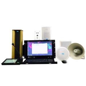 Sistema de sonido de megafonía amplificador de potencia altavoz micrófono mezclador equipo