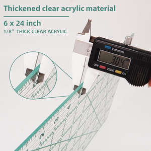 Nhà máy chuyên nghiệp 6 "x 24" vuông Acrylic Quilting may Cai Trị cho độ chính xác cắt và hàng thủ công quilting - Product Image 2