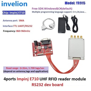 EPC Gen2 UHF 8 porte Antenna 3.3v Design a bassa potenza Impinj E710 Chip modulo lettore RFID per la gestione delle risorse TNC E710/R2000 Chip - Product Image 6