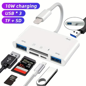 适用于IPhone14/13 /12/11存储卡读卡器Otg相机适配器的6合1 sd卡读卡器支持sd卡和tf卡 - Product Image 6
