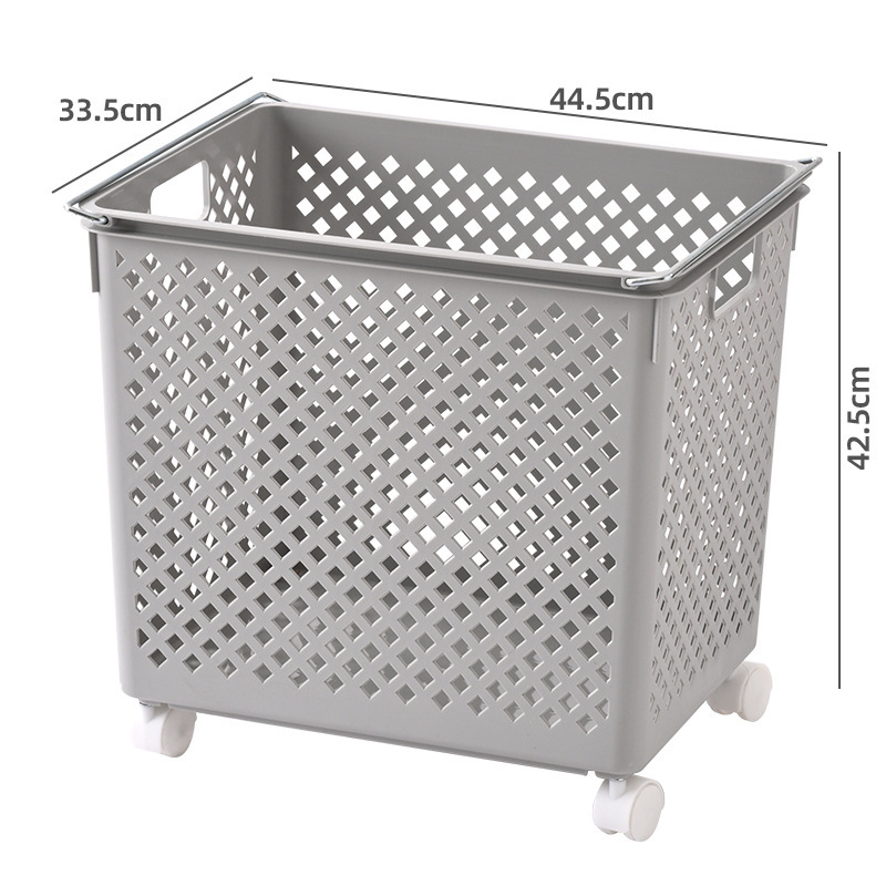 Large size (44.5*34.6*42.5) with wheels, gray.