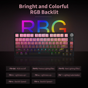Cimetech 75% Gasket Mounted 81Keys Screen Display Hot Plug RGB Tri Mode Teclado Mecanico Wireless Mechanical <strong>Keyboard</strong> With Knob - Product Image 6