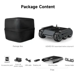 6 Wheels <strong>Raspberry</strong> <strong>Pi</strong> <strong>Robot</strong>/Car, Flexible and Expandable 6x4 Off-Road UGV, with Extension Rails and ESP32 Slave Computer - Product Image 4