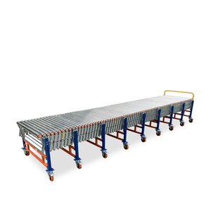 Adjustable Height Portable Retractable Truck <strong>Loading</strong> and <strong>Unloading</strong> Poly-v Belt Driven Roller Conveyor - Product Image 4