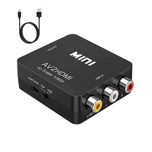 1080P Mini RCA compuesto CVBS AV A Adaptador convertidor de audio y video compatible con PAL/NTSC con cable de carga USB - Product Image 3