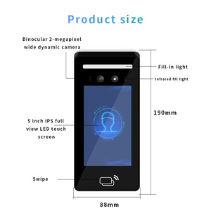 5-Zoll-Touchscreen-Zeiter fassung Gesichts erkennung Camer-Zugangs kontrolle Freie Software TCP/IP-Produkt für biometrische Zugangs kontrolle - Product Image 3