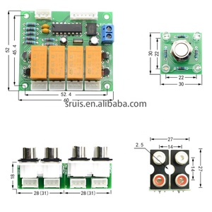 AC/DC <strong>4</strong> <strong>Input</strong> <strong>1</strong> <strong>Output</strong> Audio <strong>Input</strong> Signal Selector Relay Board Stereo Signal Switching Amplifier Board RCA for Speakers