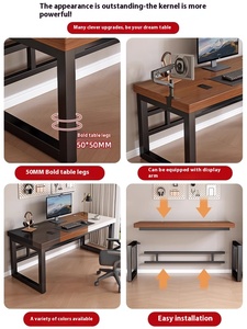 Escritorio de estudio de estudiante de ordenador plegable más grueso y ancho Simple para el hogar para mesa de trabajo de oficina en casa - Product Image 5